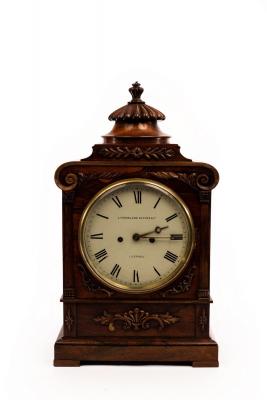 Appraisal: A Regency rosewood cased bracket clock Litherland Davies Co Liverpool