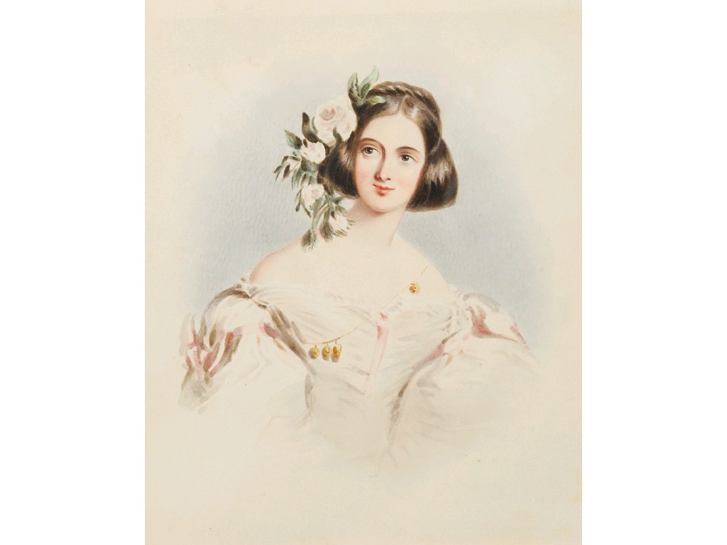 Appraisal: ATTRIBUTED TO MOSES HORTON A portrait of a lady with