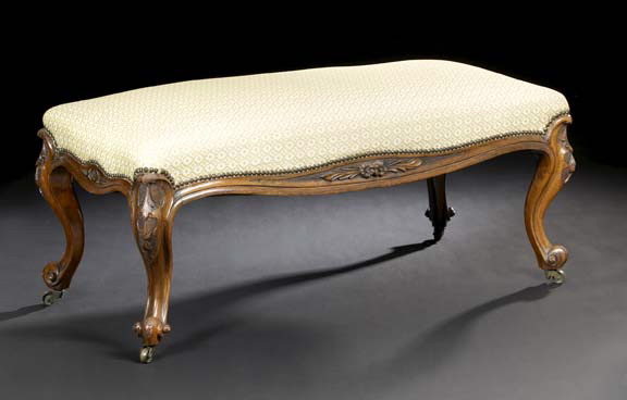 Appraisal: Napoleon III Beechwood Stool mid- th century in the Louis