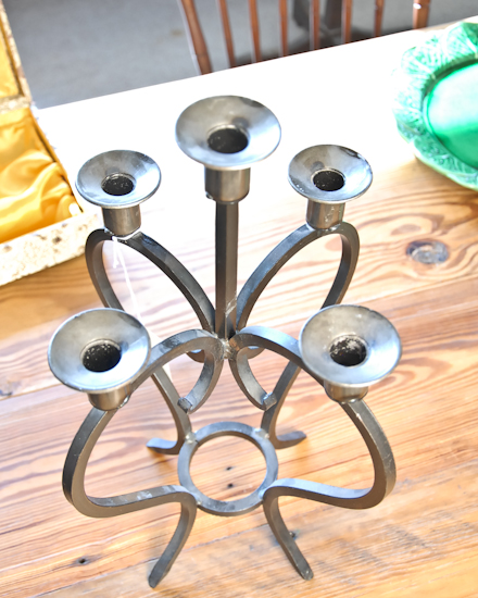 Appraisal: Wrought Iron Candleholder H