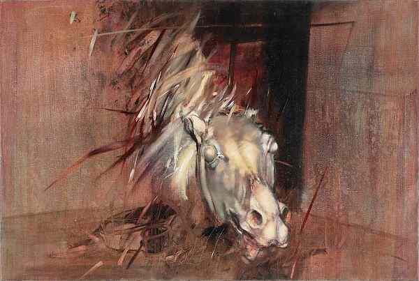 Appraisal: Jozef Walczak Polish b oil on canvas titled The Horse