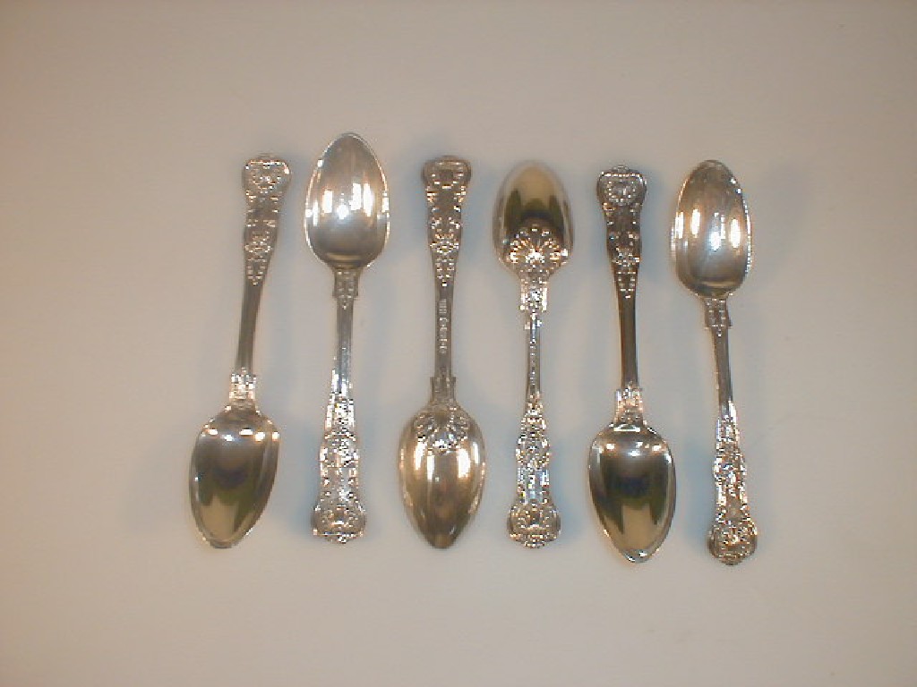 Appraisal: A matched set of six Victorian silver Kings pattern teaspoons