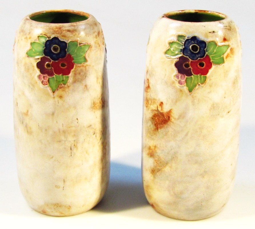 Appraisal: A pair of early thC Royal Doulton stoneware Southwark Lodge