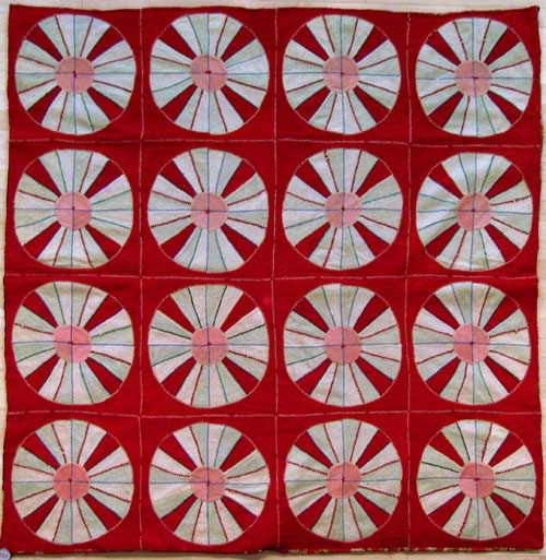 Appraisal: Lancaster County pieced wool lap rope quilt ca together with