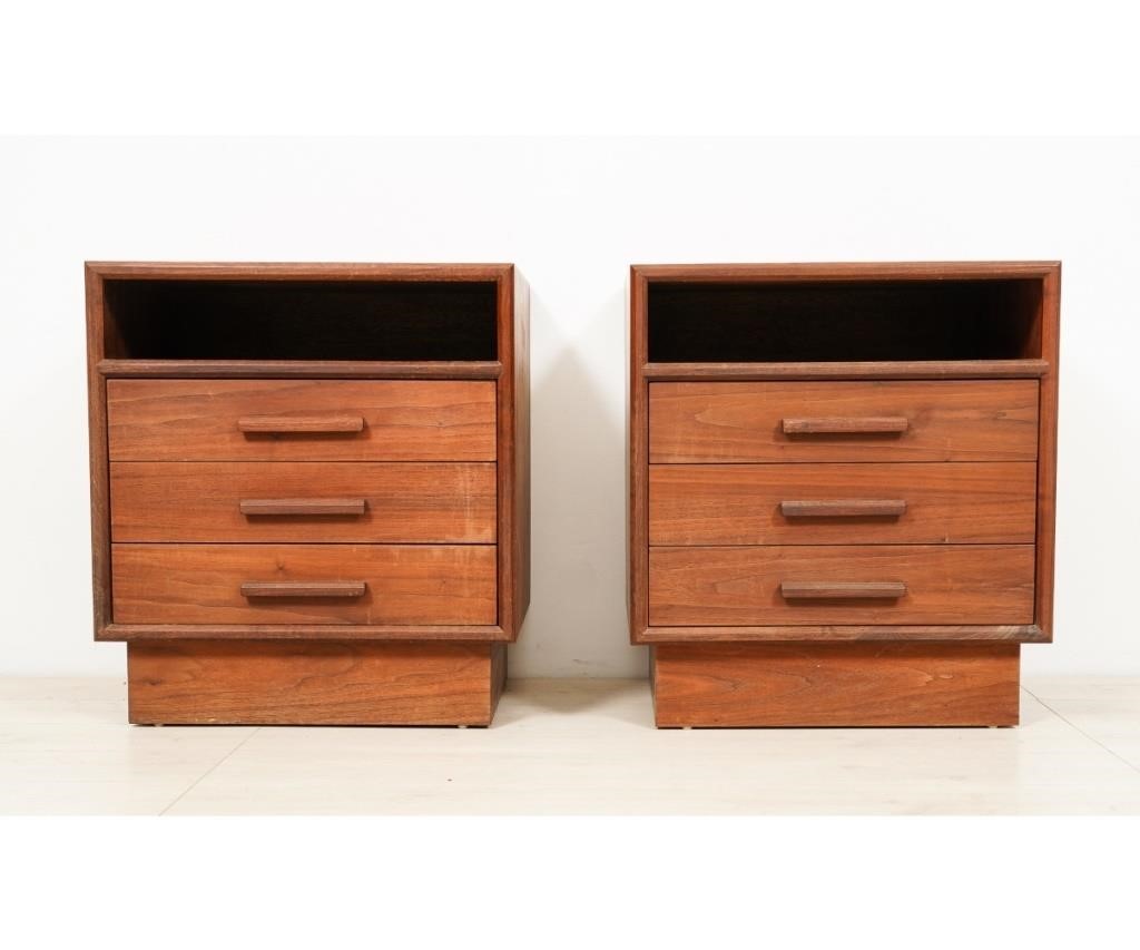 Appraisal: Pair of Mid-century modern teak cabinets by Robert Paul Designs