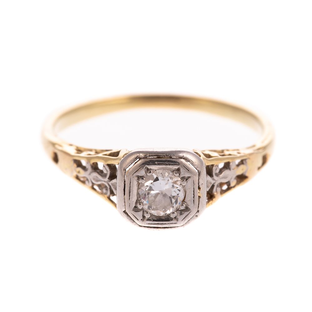 Appraisal: A Ladies K Vintage Diamond Engagement Ring K yellow gold