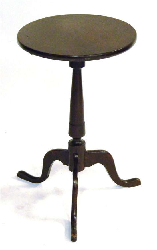 Appraisal: Mahogany round candlestand th century tapered standard with spider tripod