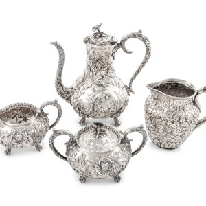 Appraisal: An American Silver Three-Piece Tea Service S Kirk Sons Baltimore