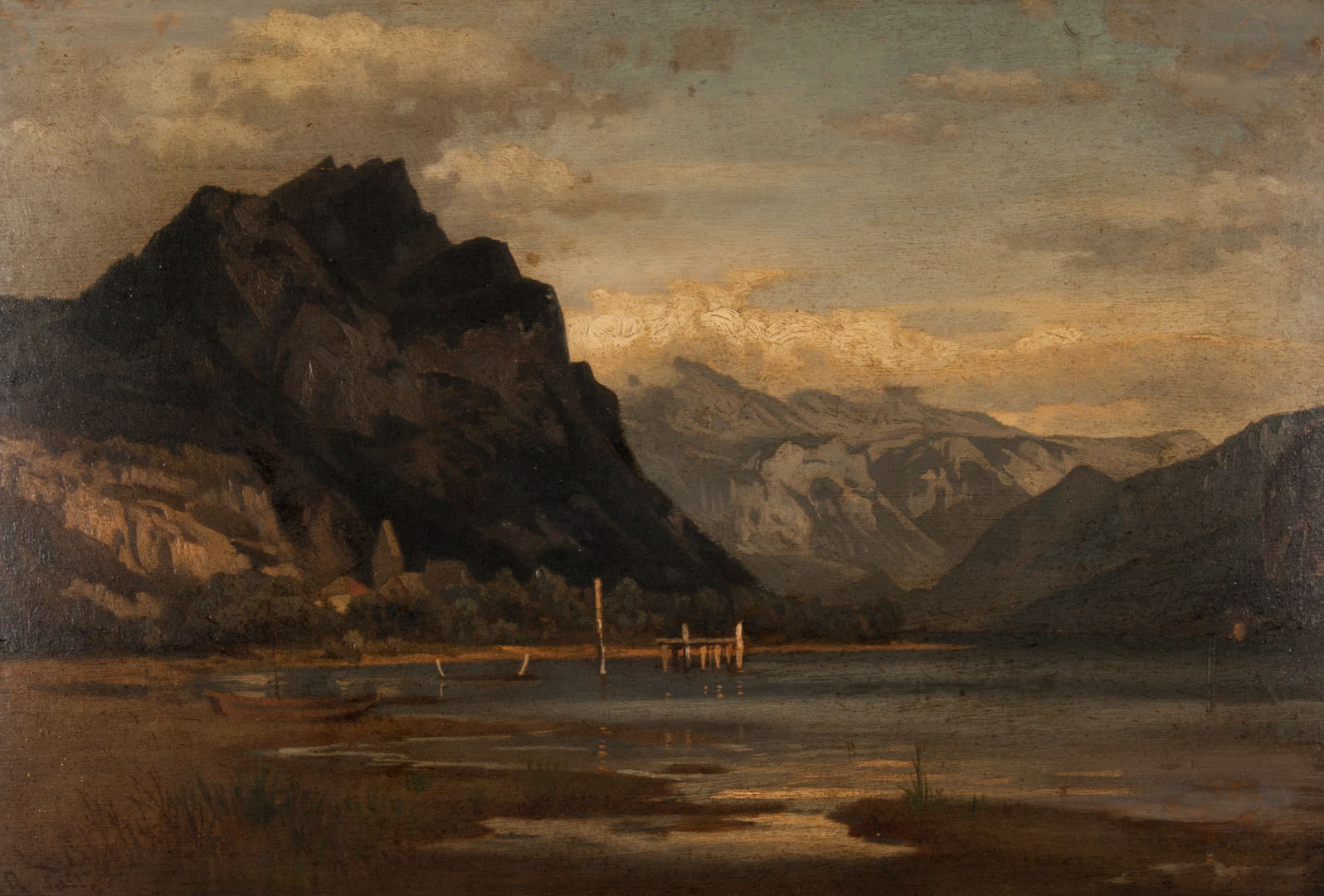 Appraisal: John R Tait Lake of Wallenstadt oil on board John