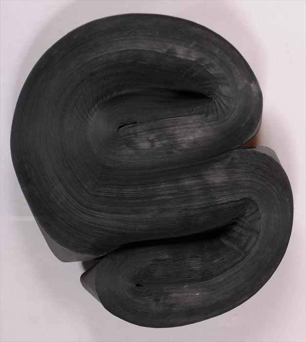 Appraisal: JAE KO b UNTITLED JK Curvilinear paper construction and sumi