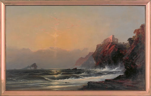 Appraisal: James Hamilton American - oil on canvas coastal scene signed