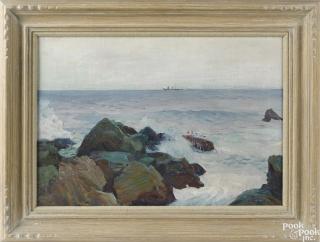 Appraisal: Stanley Massey Arthurs American - oil on canvas coastal scene