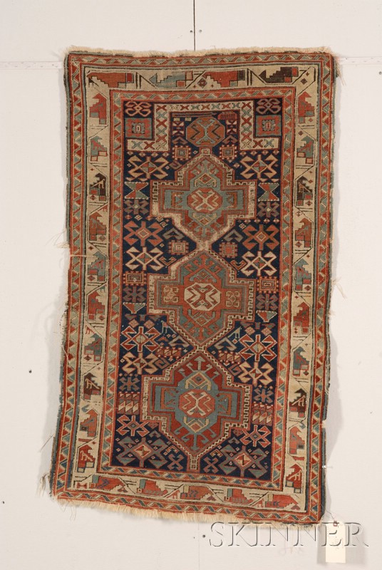 Appraisal: Akstafa Prayer Rug East Caucasus mid- th century selvage damage