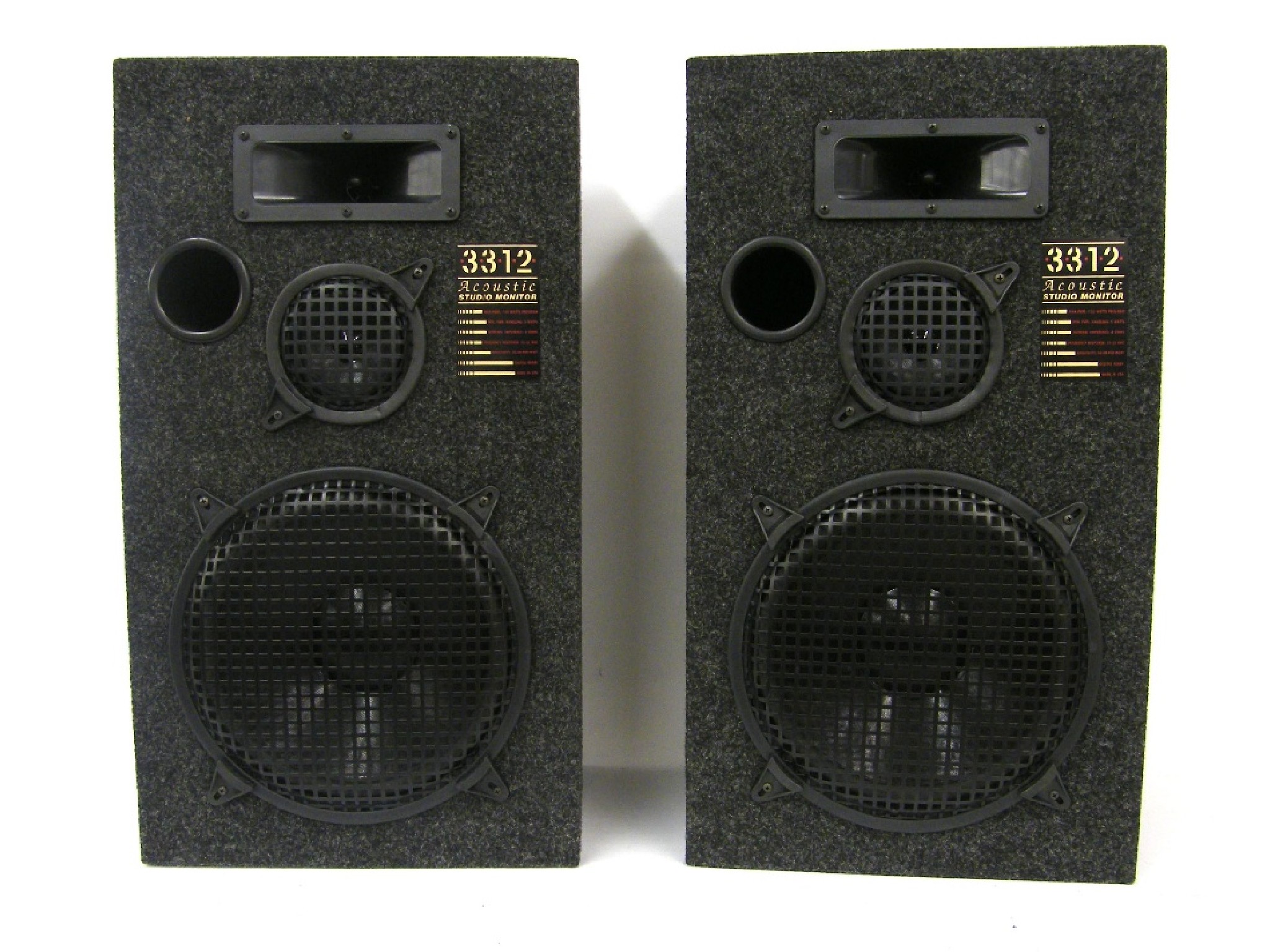 Appraisal: Pair of Acoustic model studio monitors boxed