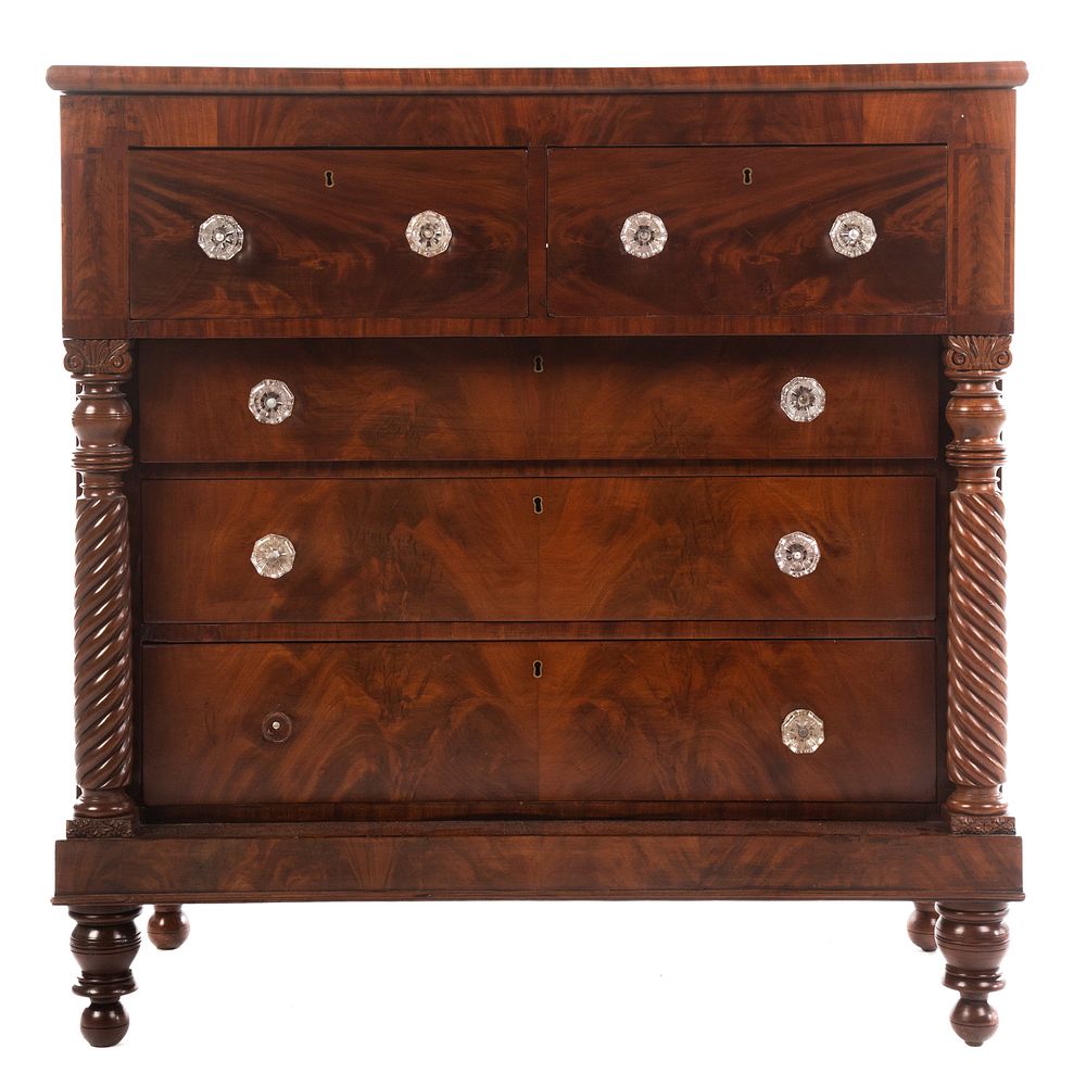 Appraisal: American Classical Chest of Drawers Baltimore MD circa Two over