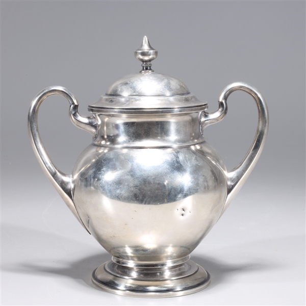 Appraisal: Russian silver covered sugar bowl with four marks to base