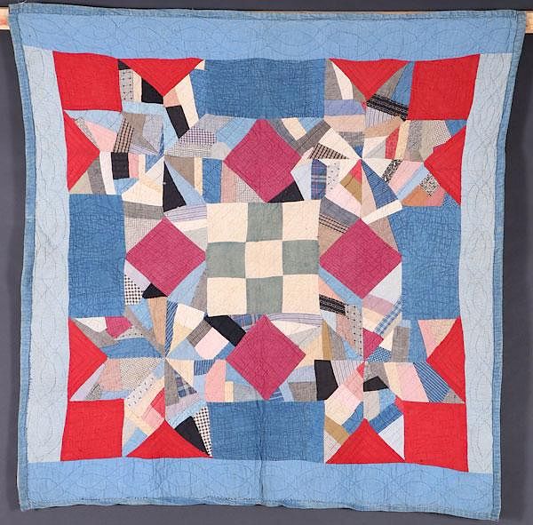 Appraisal: A VERY FINE MENNONITE CRIB QUILT CIRCA A VERY FINE