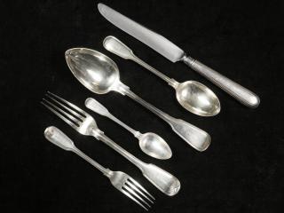 Appraisal: PCS ENGLISH STERLING FLATWARE Piece Assembled Set of English Sterling