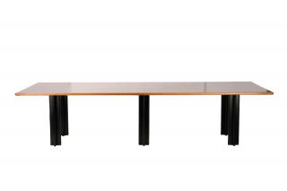 Appraisal: Pascal Mourgue for Knoll Burl Wood Pascal Table Pascal Mourgue