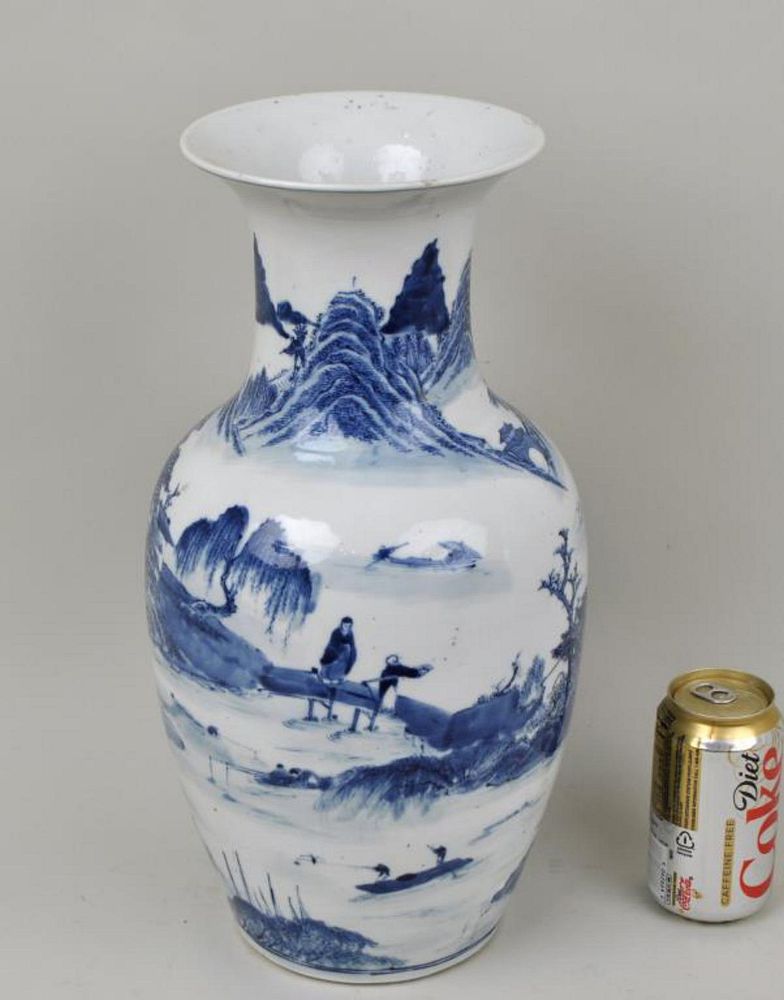 Appraisal: Chinese B W Porcelain Vase high diameter Two chips to