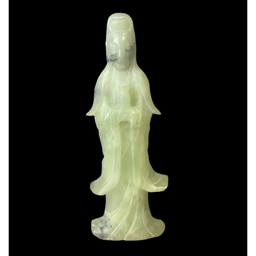 Appraisal: A Chinese Carved Jade Guanyin figure cm tall