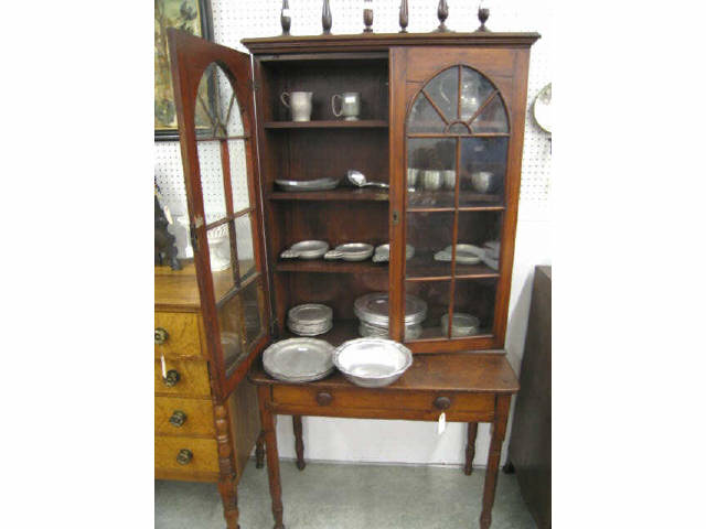 Appraisal: th Century Stepback Style Cupboard Tryon estate