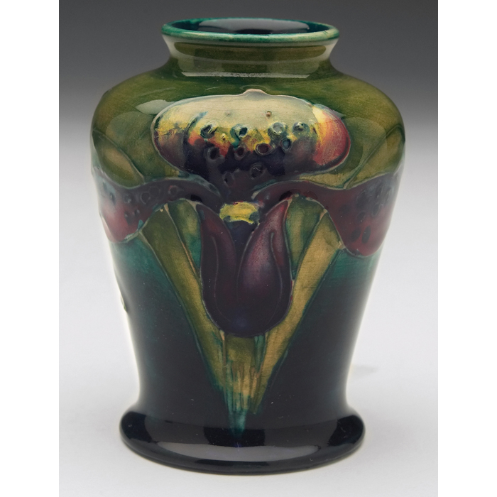 Appraisal: Moorcroft vase small shouldered form with a colorful orchid design