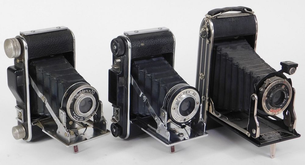 Appraisal: Lot of Ansco Folding Cameras Lot of Ansco folding cameras