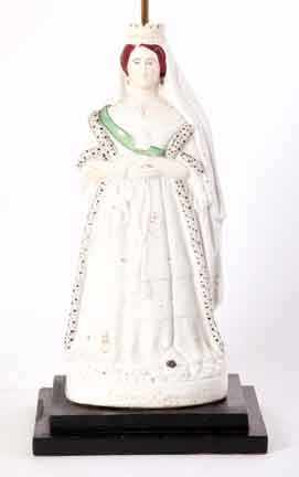 Appraisal: Staffordshire Queen Victoria figure late th century standing figure on