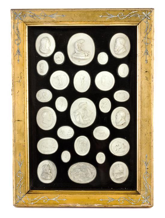 Appraisal: Sale Lot A Collection of Twenty-Seven Plaster Intaglios each of