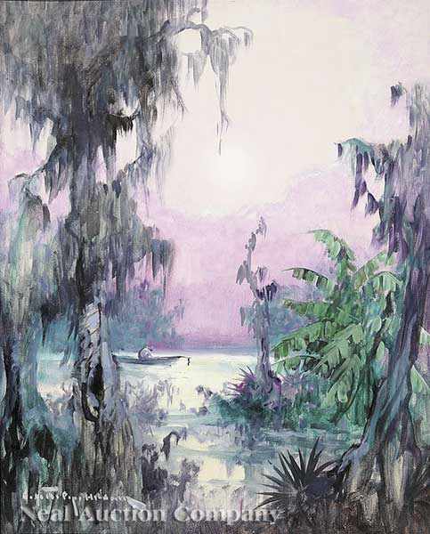 Appraisal: Colette Pope Heldner American New Orleans - Swamp Idyl Louisiana