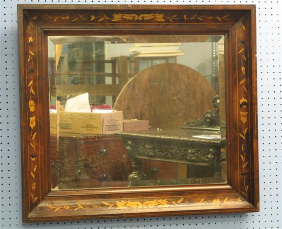 Appraisal: th Century style Dutch mahogany and marquetry inlaid mirror inlaid