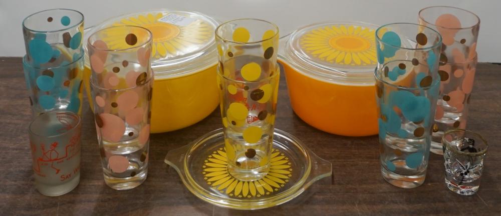 Appraisal: COLLECTION OF PYREX AND S DRINKING GLASSESCollection of Pyrex and