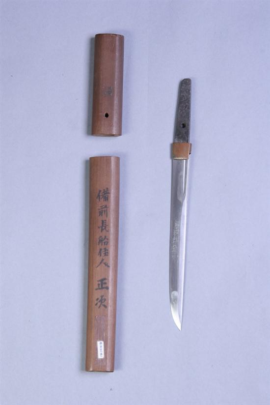 Appraisal: JAPANESE DAGGER TANTO Koto period Pre In shirasaya storage case