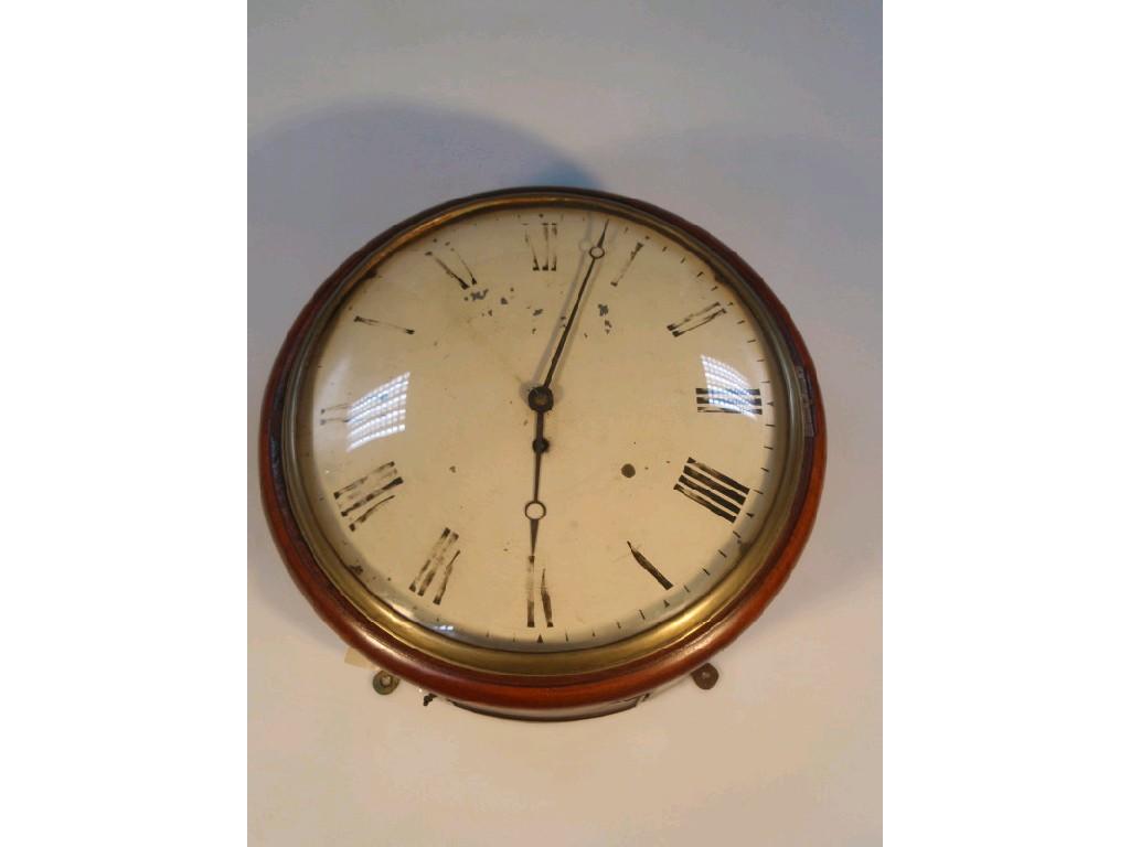 Appraisal: An early thC English wall clock with single fuse movement