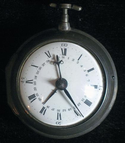 Appraisal: English silver pear case open face pocket watchjon edmunds london