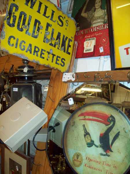 Appraisal: A GOLD FLAKE CIGARETTE SIGN A COGNAC METAL SIGN AND