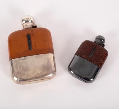 Appraisal: A silver mounted hip flask James Dixon Sons Sheffield with