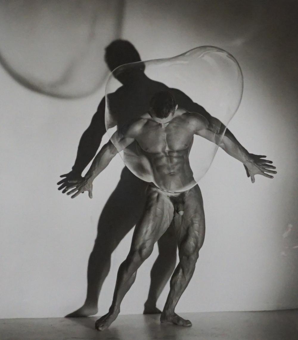 Appraisal: HERB RITTS AMERICAN - MALE NUDE WITH BUBBLE SILVER GELATIN