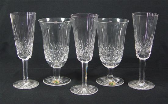 Appraisal: Five Pieces of Waterford Two high iced tea glasses Lismore