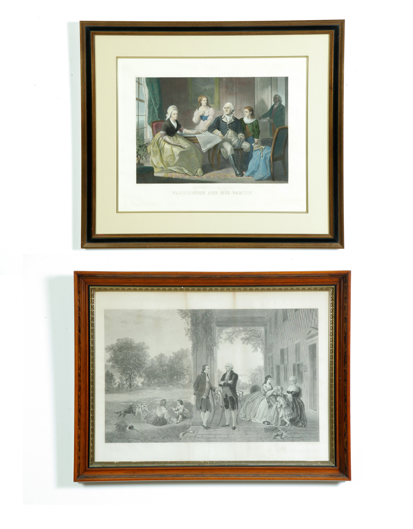 Appraisal: TWO AMERICAN PRINTS OF GEORGE WASHINGTON Nineteenth century The Home