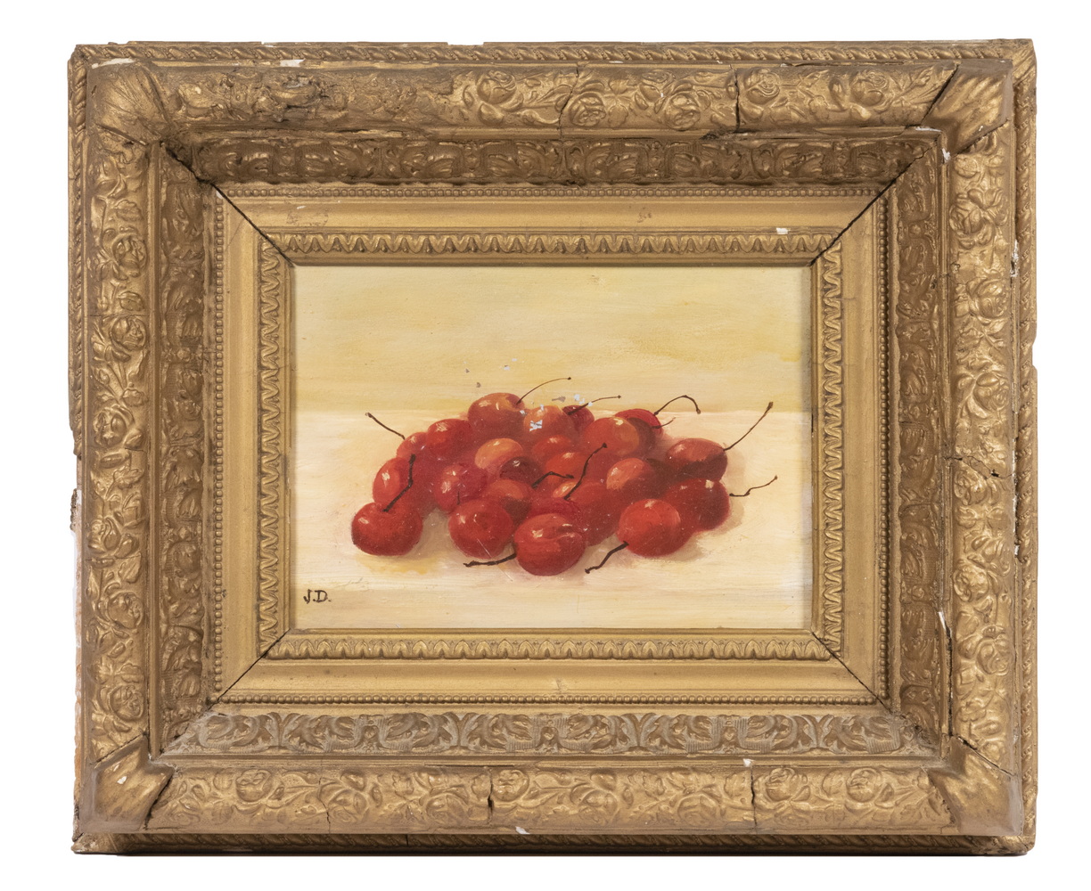 Appraisal: JOHN ALBERT DENAHY UK - Still Life of Cherries oil