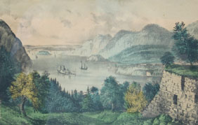 Appraisal: Currier Ives print View From Fort Putnam West Point Hudson