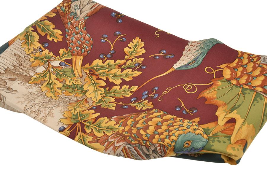 Appraisal: A SILK SCARF BY SALVATORE FERRAGAMO Styled on a hunting