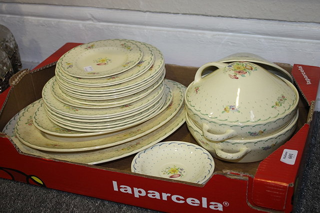 Appraisal: A SUSIE COOPER IVORY GROUND PART DINNER SERVICE including tureens