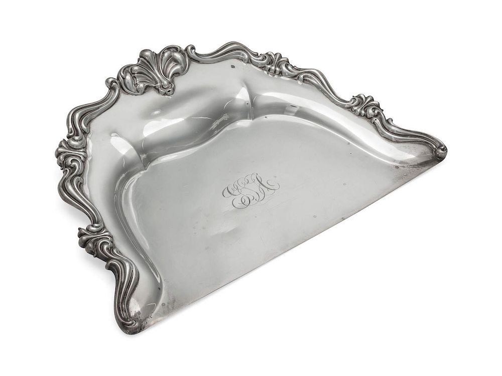 Appraisal: An American Silver Crumb Tray Graff Washbourn An American Silver