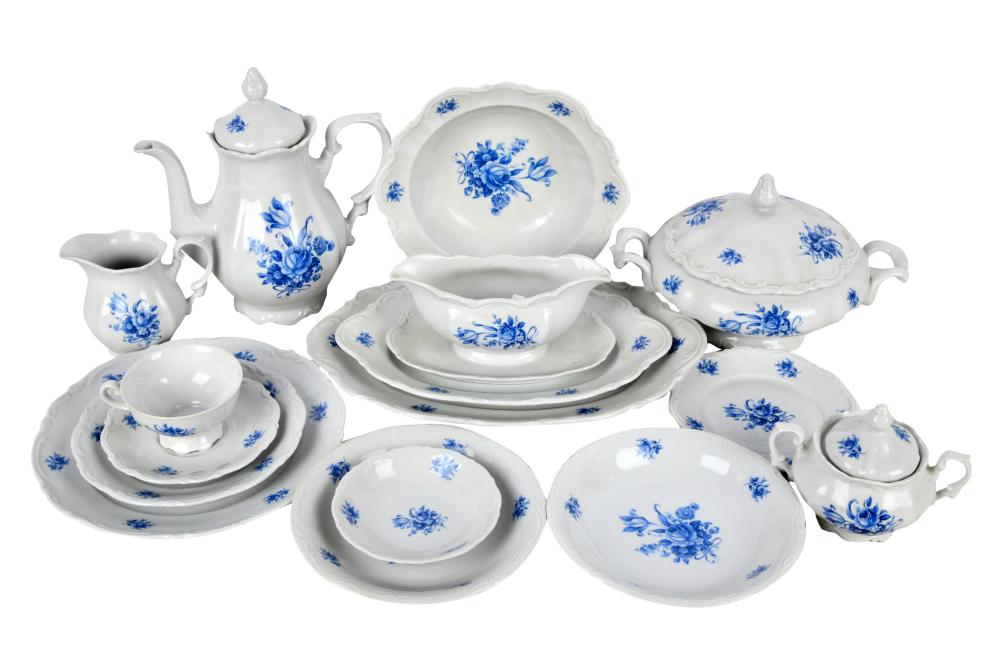 Appraisal: SET OF MITTERTEICH MEISSEN BLUE DISHESservice for twelve Comprising dinner