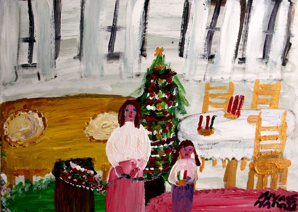 Appraisal: Outsider Art Alyne Harris Christmas Day Harris Alyne b Christmas