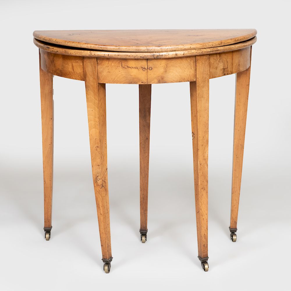 Appraisal: Rustic Fruitwood Drop Leaf Games Table x x in closed