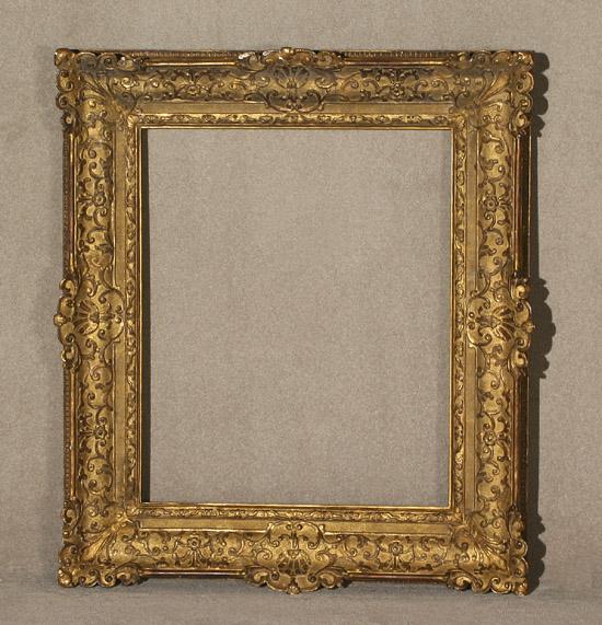 Appraisal: Louis XV Style Giltwood and Sanded-Frieze Frame Late th-Early th